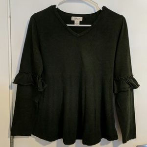 Dark Green Long Sleeve Top